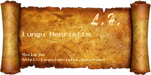 Lungu Henrietta névjegykártya